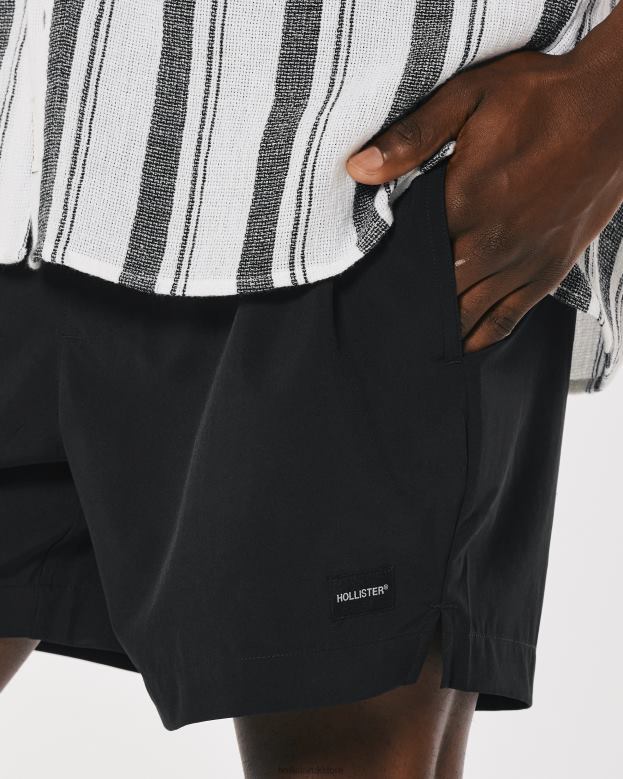 Bottoms Hollister Men Hybrid Shorts 5\\ 488201100 Black